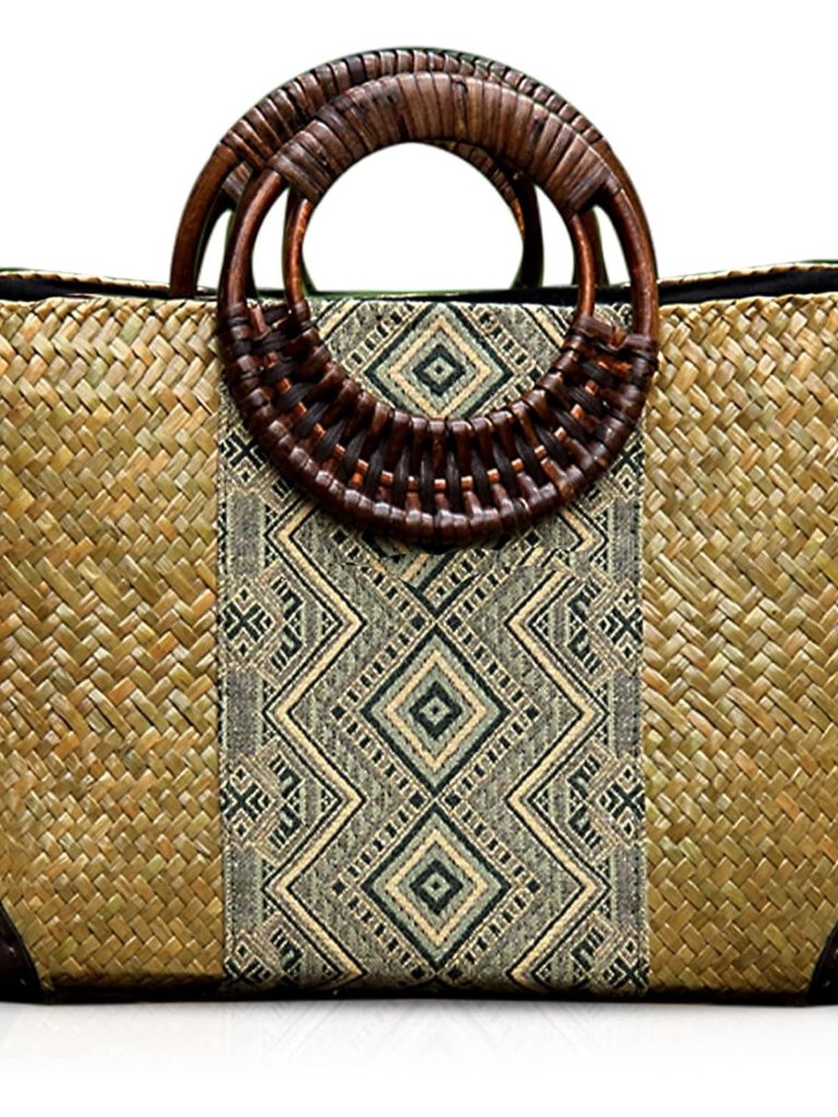 Straw Bag, Summer Beach Handmade Rattan Tote Bag, Large Straw Woven Handbag, Boh